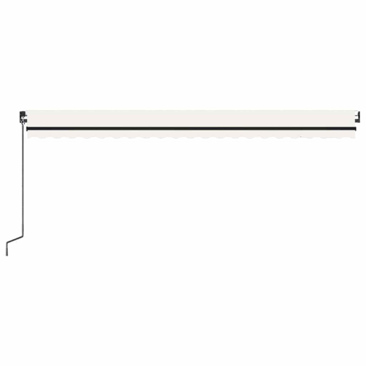 vidaXL Τέντα Συρόμενη Χειροκίνητη με LED Κρεμ 500 x 300 εκ.