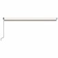 vidaXL Τέντα Συρόμενη Χειροκίνητη με LED Κρεμ 500 x 300 εκ.