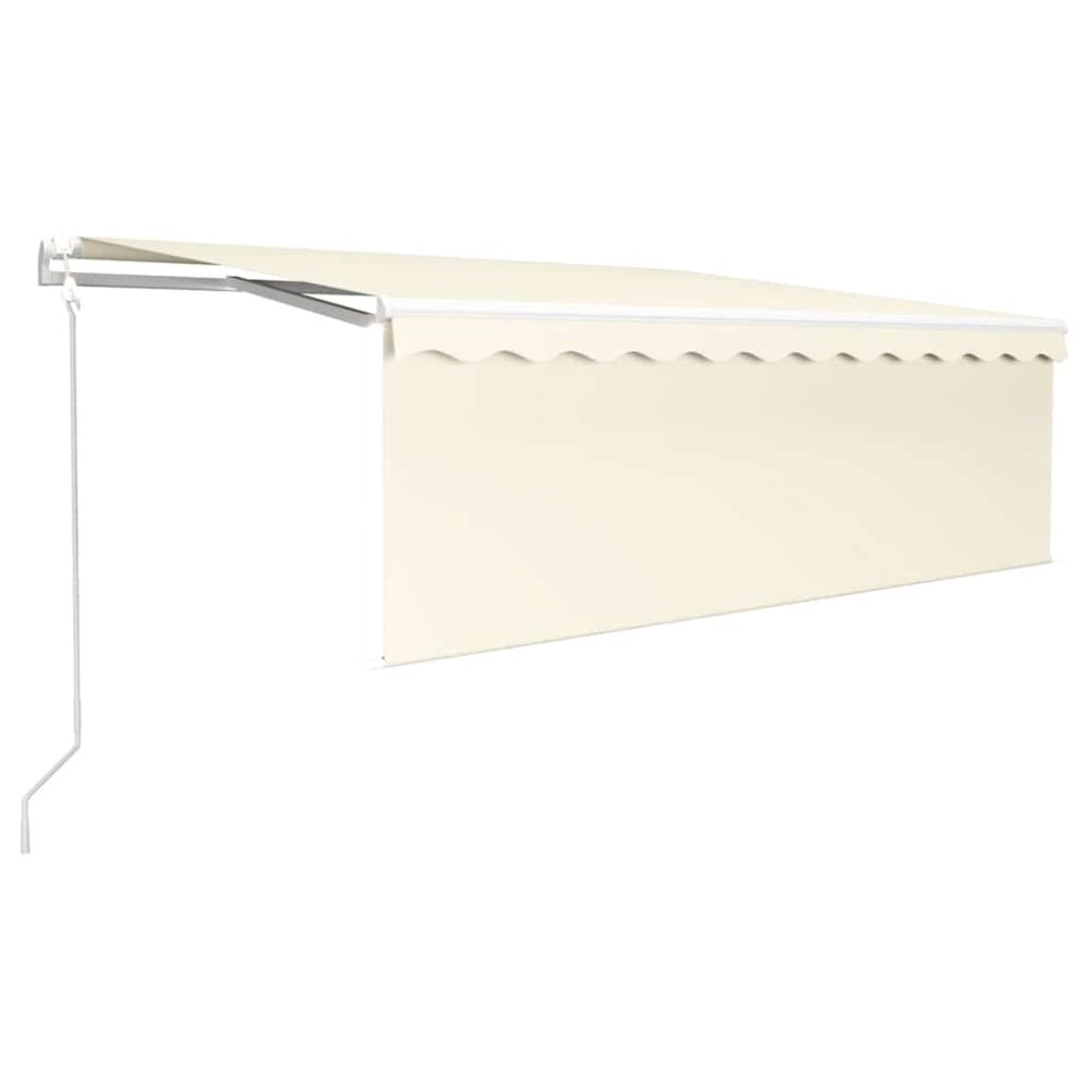vidaXL Τέντα Αυτόματη με Σκίαστρο/LED/Αισθητήρα Ανέμου Κρεμ 4x3 μ.