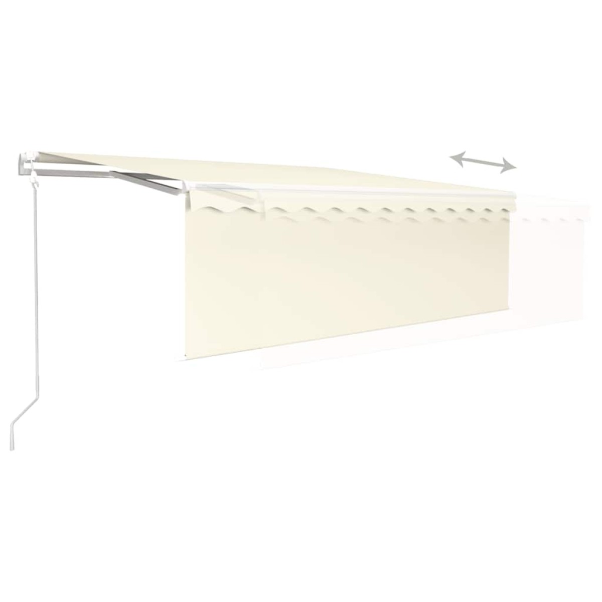 vidaXL Τέντα Αυτόματη με Σκίαστρο/LED/Αισθητήρα Ανέμου Κρεμ 4x3 μ.