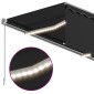 vidaXL Τέντα Συρόμενη Χειροκίνητη με Σκίαστρο & LED Ανθρακί 4,5 x 3 μ.