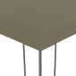 vidaXL Κιόσκι με Φωτάκια LED Taupe 3 x 3 μ.