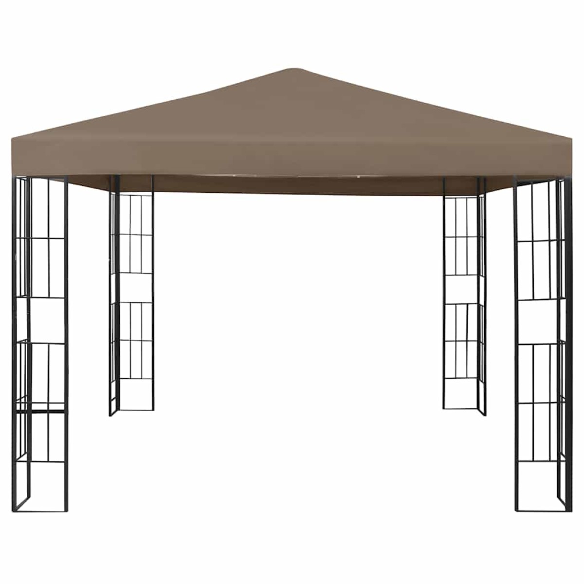 vidaXL Κιόσκι με Φωτάκια LED Taupe 3 x 3 μ.