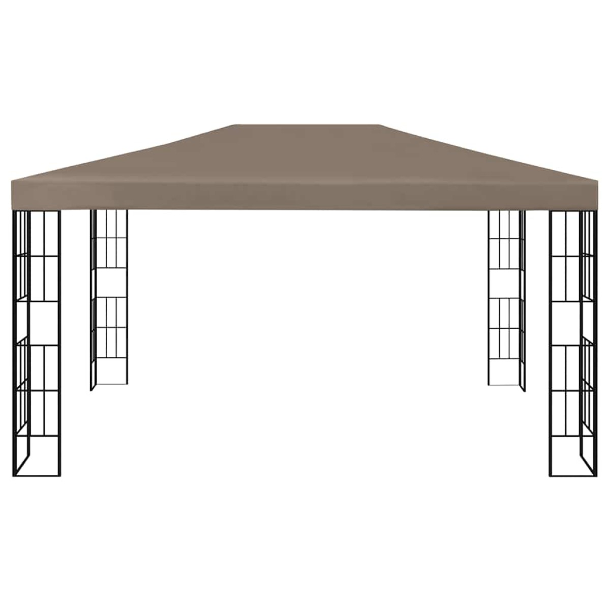 vidaXL Κιόσκι με Φωτάκια LED Taupe 4 x 3 μ.