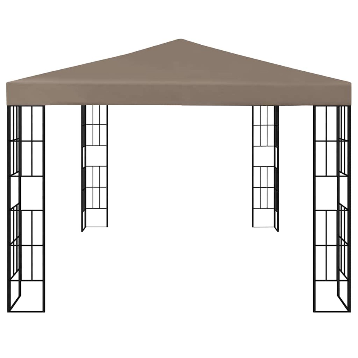 vidaXL Κιόσκι με Φωτάκια LED Taupe 4 x 3 μ.