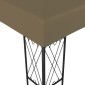 vidaXL Κιόσκι με Φωτάκια LED Taupe 3 x 3 μ. Υφασμάτινο
