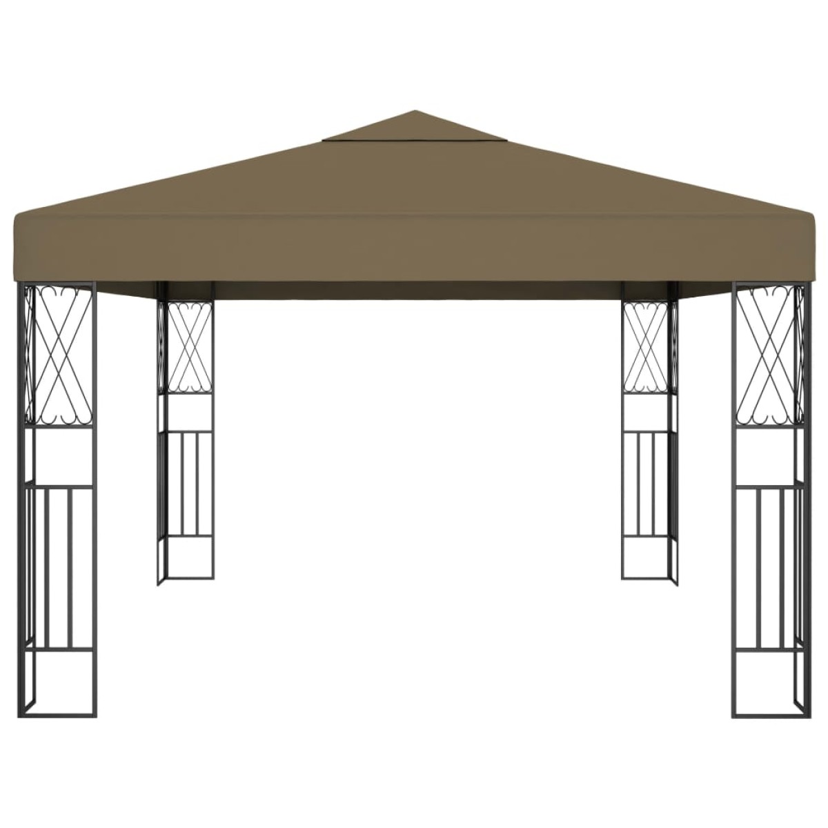 vidaXL Κιόσκι με Φωτάκια Taupe LED 3 x 4 μ. Υφασμάτινο