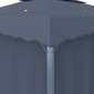 vidaXL Κιόσκι με Κουρτίνα και Φωτάκια LED Ανθρακί 3 x 3 μ.