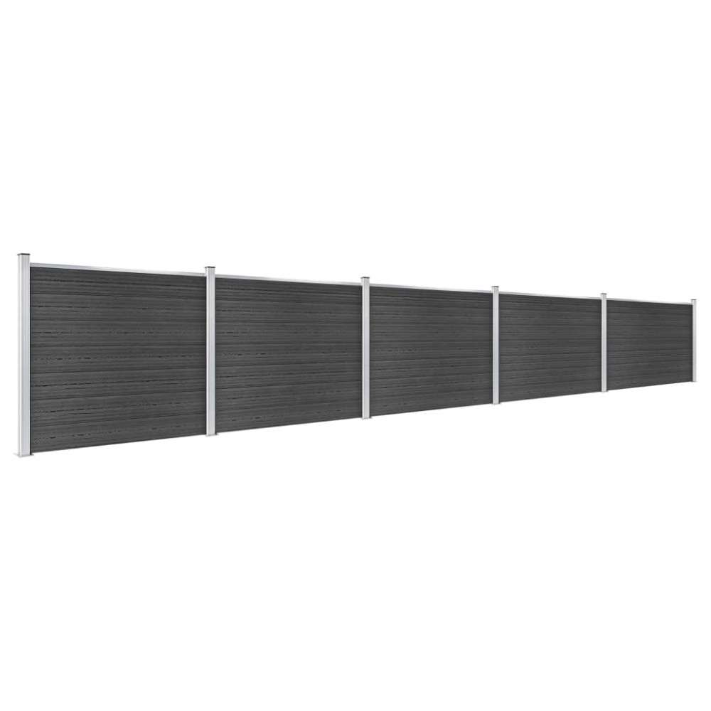 vidaXL Σετ Πάνελ Περίφραξης Γκρι 872 x 146 εκ. από WPC