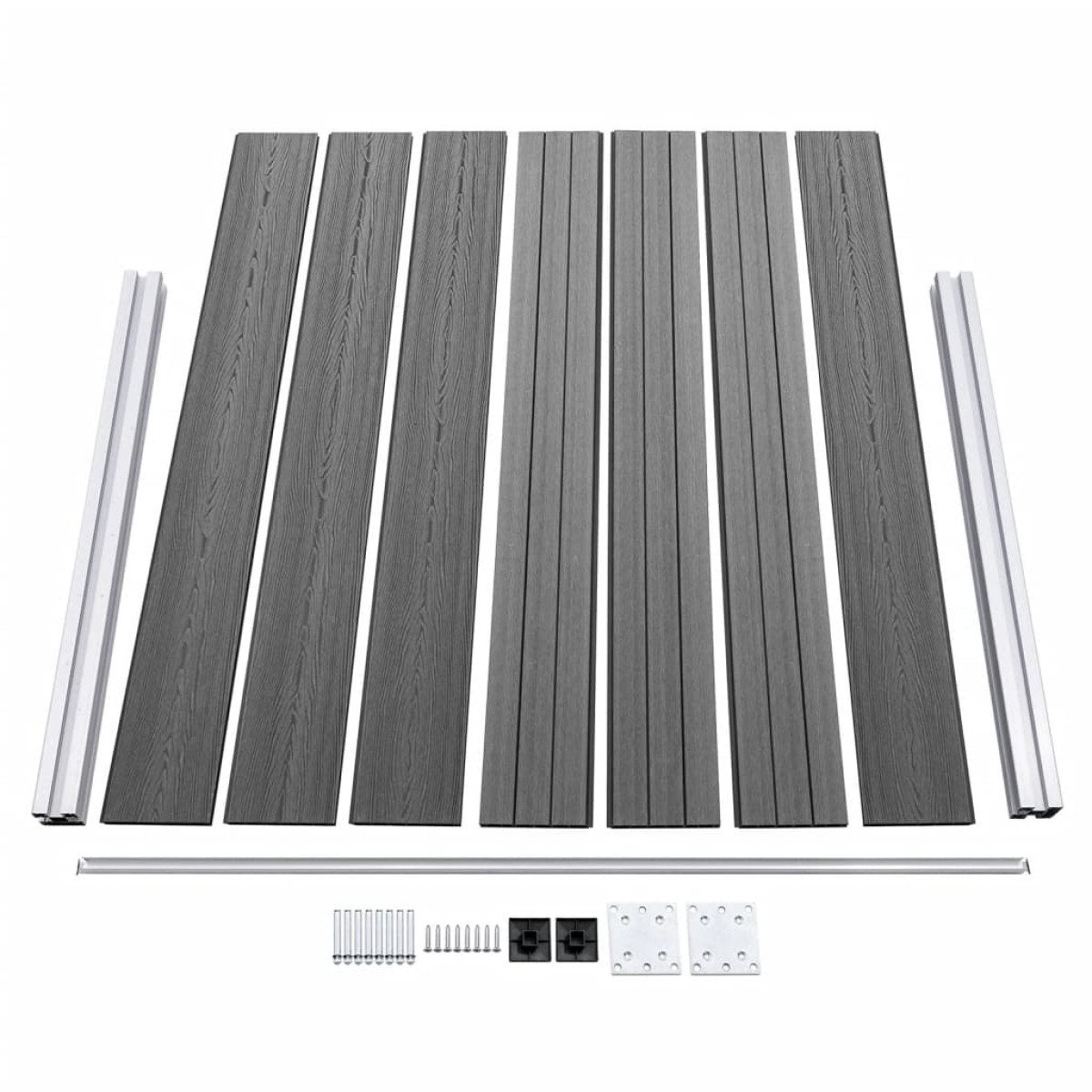 vidaXL Σετ Πάνελ Περίφραξης Γκρι 872 x 146 εκ. από WPC