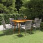 vidaXL Σετ Τραπεζαρίας Κήπου 7 Τεμαχίων Γκρι