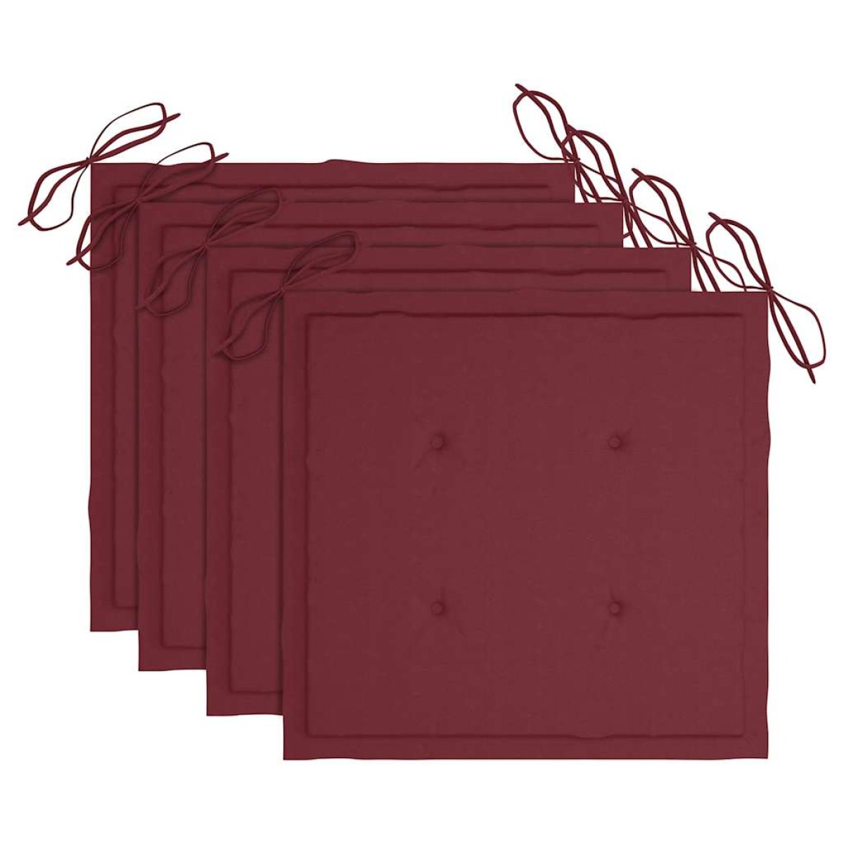 vidaXL Καρέκλες Κήπου Πτυσσόμενες 4 τεμ. Μασίφ Ξύλο Teak με Μαξιλάρια
