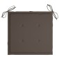 vidaXL Καρέκλες Κήπου 6 τεμ. από Μασίφ Ξύλο Teak με Taupe Μαξιλάρια