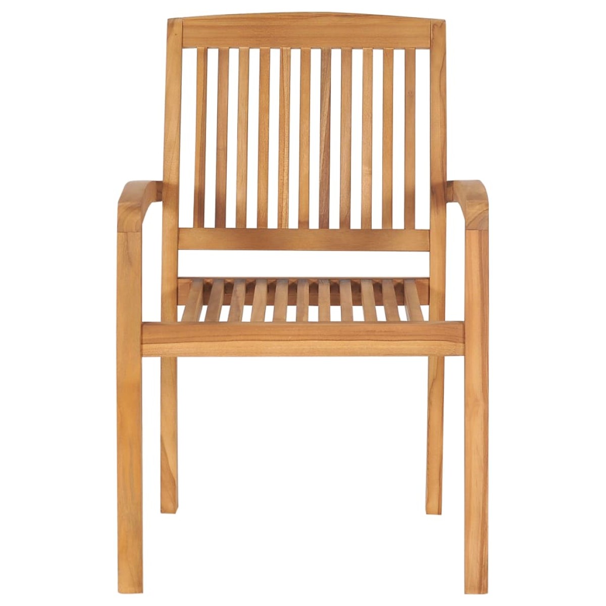 vidaXL Καρέκλες Κήπου Στοιβαζόμενες 8 τεμ. Μασίφ Ξύλο Teak & Μαξιλάρια