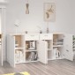 vidaXL Μπουφές Λευκός 160 x 36 x 75 εκ. από Μοριοσανίδα (2x805770)