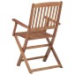 vidaXL Καρέκλες Κήπου Πτυσσόμενες 6 τεμ Μασίφ Ξύλο Ακακίας & Μαξιλάρια