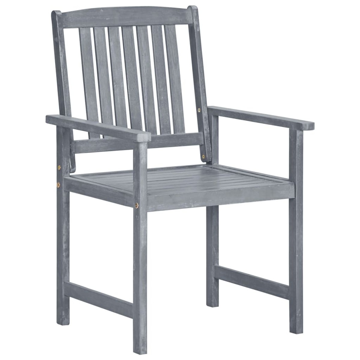 vidaXL Καρέκλες Κήπου 6 τεμ. Γκρι Μασίφ Ξύλο Ακακίας με Μαξιλάρια