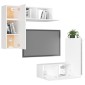 vidaXL Έπιπλα Τηλεόρασης Σετ 4 Τεμαχίων Λευκό από Μοριοσανίδα