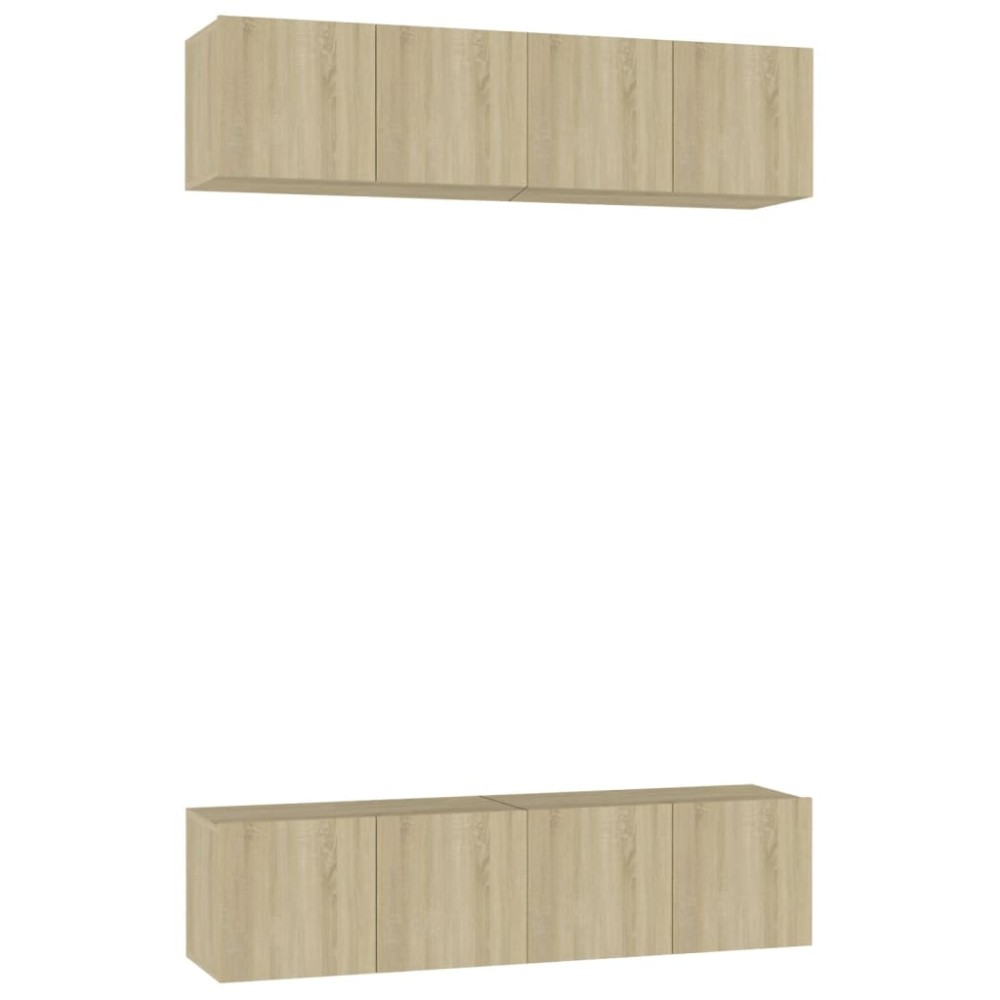 vidaXL Έπιπλα Τηλεόρασης 4 τεμ Sonoma Δρυς 60 x 30 x 30 εκ Επεξ. Ξύλο