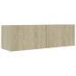 vidaXL Έπιπλα Τηλεόρασης 4 τεμ. Sonoma Δρυς 100x30x30 εκ. Μοριοσανίδα