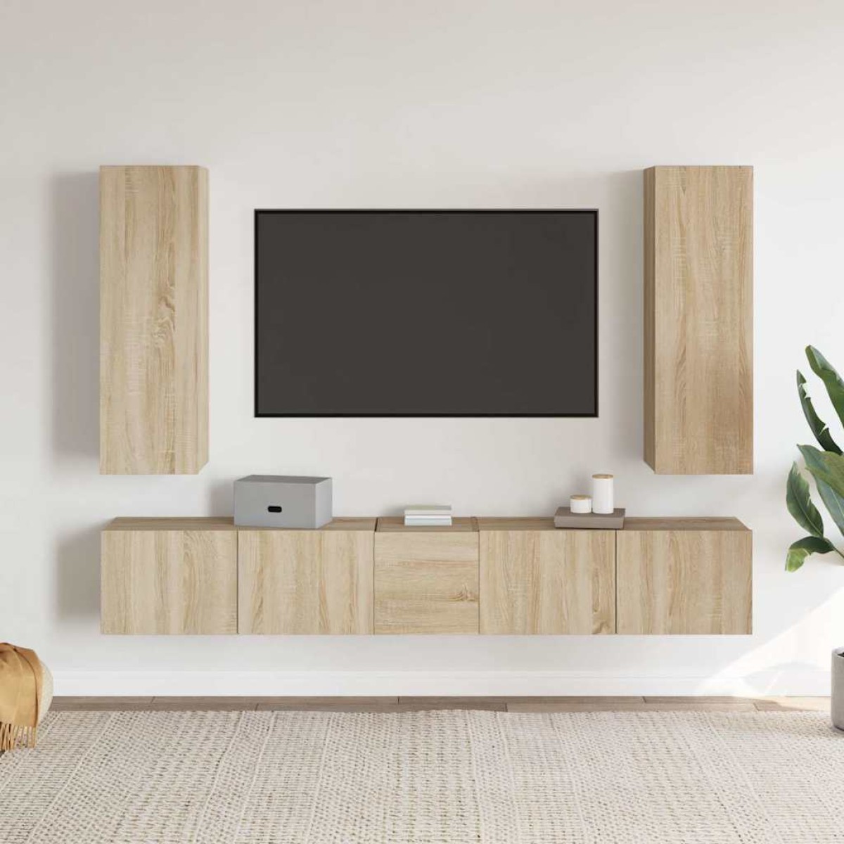 vidaXL Έπιπλο Τηλεόρασης 5 Τεμαχίων Sonoma Δρυς από Μοριοσανίδα