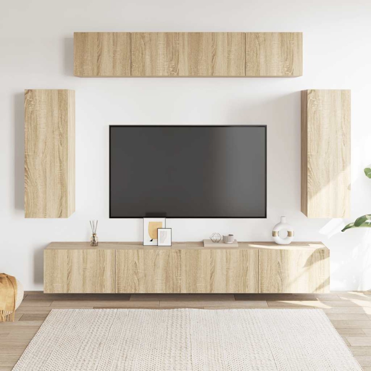 vidaXL Έπιπλα Τηλεόρασης Σετ 6 Τεμαχίων Sonoma Δρυς από Μοριοσανίδα