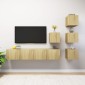 vidaXL Έπιπλα Τηλεόρασης Σετ 6 Τεμαχίων Sonoma Δρυς από Μοριοσανίδα