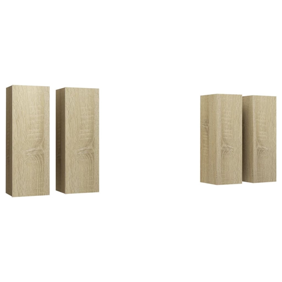 vidaXL Έπιπλα Τηλεόρασης 4 τεμ. Sonoma Δρυς 30,5x30x90 εκ. Μοριοσανίδα