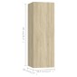 vidaXL Έπιπλα Τηλεόρασης 4 τεμ. Sonoma Δρυς 30,5x30x90 εκ. Μοριοσανίδα