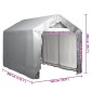 vidaXL Τέντα Αποθήκευσης Γκρι 180 x 300 εκ. Ατσάλινη