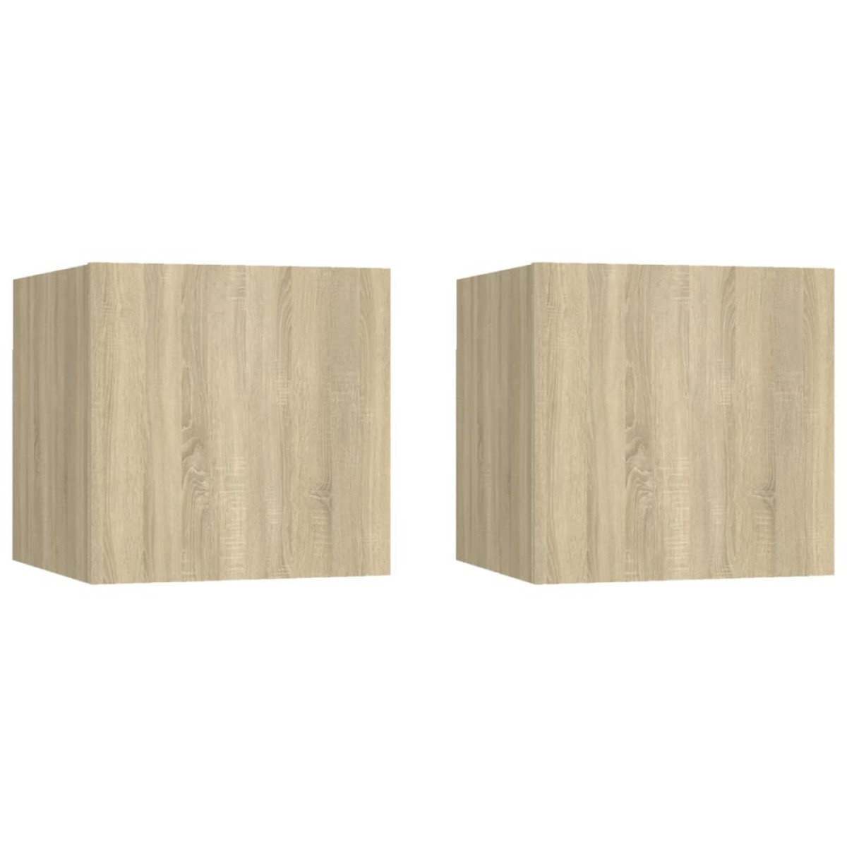 vidaXL Κομοδίνα 2 τεμ. Sonoma Δρυς 30,5 x 30 x 30 εκ. από Μοριοσανίδα