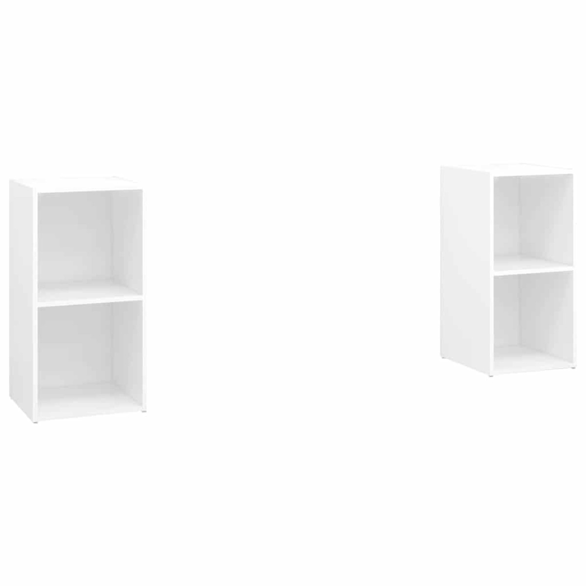 vidaXL Έπιπλα Τηλεόρασης 2 τεμ. Λευκά 72 x 35 x 36,5 εκ. Μοριοσανίδα