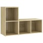 vidaXL Έπιπλα Τηλεόρασης 2 τεμ Sonoma Δρυς 72x35x36,5εκ Μοριοσανίδα