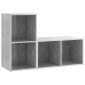 vidaXL Έπιπλα Τηλεόρασης 2 τεμ. Γκρι Σκυρ. 72x35x36,5 εκ. Μοριοσανίδα
