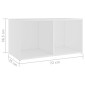 vidaXL Έπιπλα Τηλεόρασης 4 τεμ. Λευκά 72 x 35 x 36,5 εκ. Μοριοσανίδα