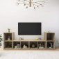 vidaXL Έπιπλα Τηλεόρασης 4 τεμ Sonoma Δρυς 72x35x36,5εκ Μοριοσανίδα