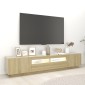 vidaXL Έπιπλο Τηλεόρασης με LED Sonoma Δρυς 200 x 35 x 40 εκ.