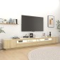 vidaXL Έπιπλο Τηλεόρασης με LED Sonoma Δρυς 300 x 35 x 40 εκ.