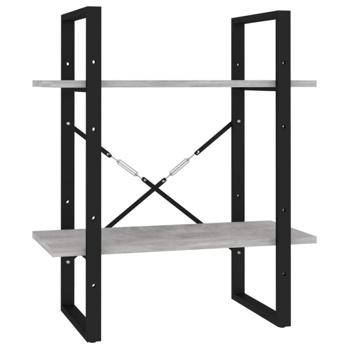 vidaXL Βιβλιοθήκη με 5 Ράφια Γκρι Σκυρ. 60 x 30 x 175 εκ. Επεξ. Ξύλο