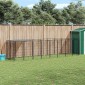 vidaXL Σπιτάκι Σκύλου Μαύρο 4,84 m² Ατσάλινο
