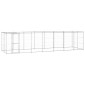 vidaXL Κλουβί Σκύλου Εξ. Χώρου με Στέγαστρο 16,94 μ² Γαλβ. Χάλυβας