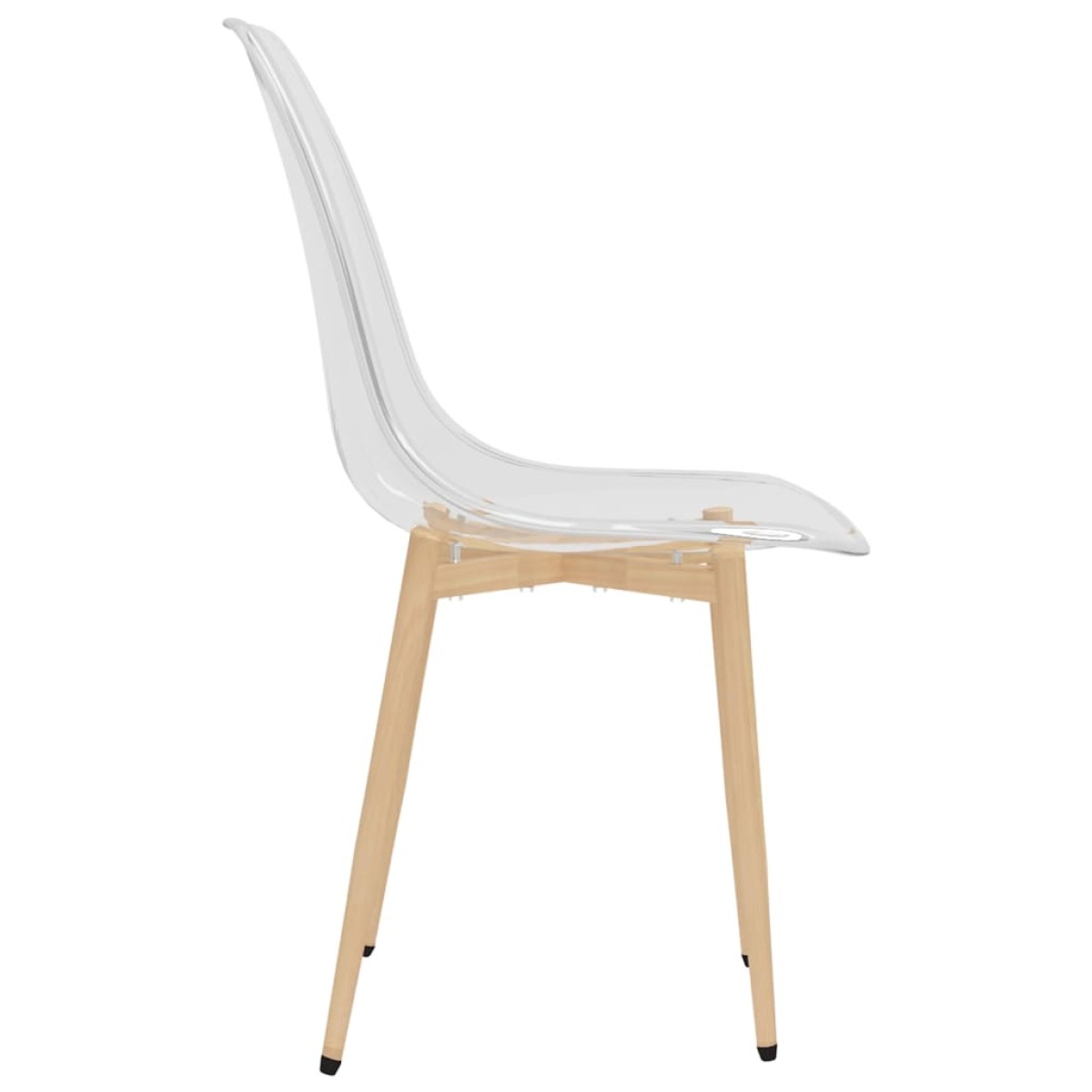 vidaXL Καρέκλες Τραπεζαρίας 6 τεμ. Διαφανείς από PET Υλικό