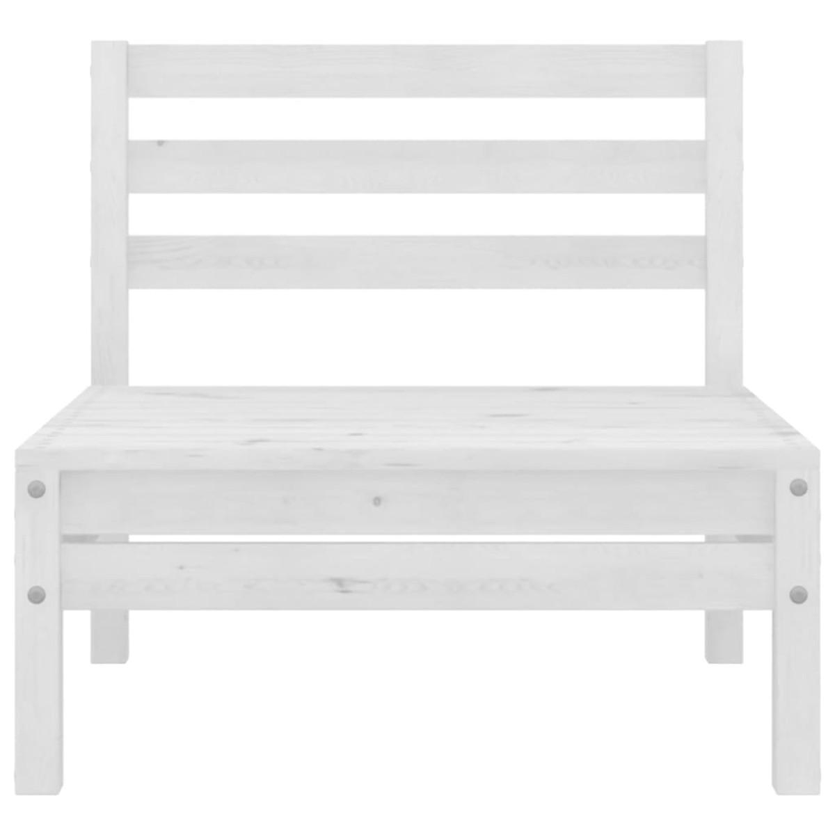 vidaXL Σαλόνι Κήπου Σετ 9 Τεμαχίων Λευκό από Μασίφ Ξύλο Πεύκου