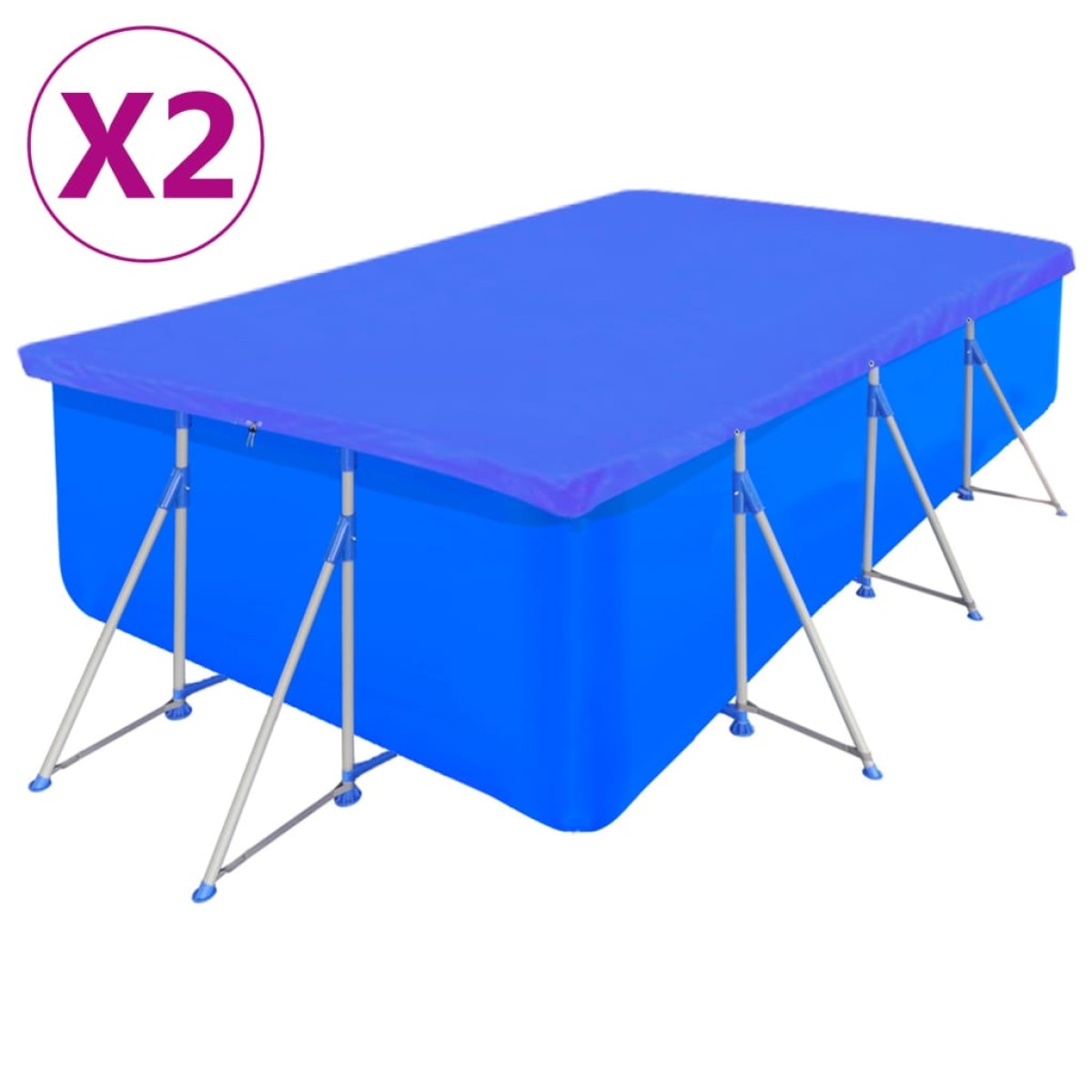 vidaXL Καλύμματα Πισίνας Ορθογώνια 2 τεμ. 90 γρ./τ.μ. 400 x 207 εκ.