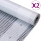 vidaXL Μουσαμάδες με Ύφανση Leno 2 τεμ. Λευκοί 2 x 3 μ. 260 γρ./μ²