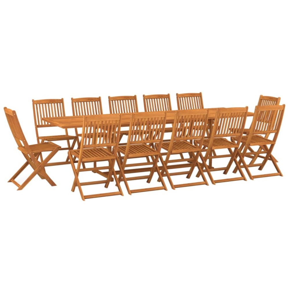 vidaXL Σετ Τραπεζαρίας Κήπου 13 Τεμαχίων 280x90x75 εκ. Μασίφ Ακακία