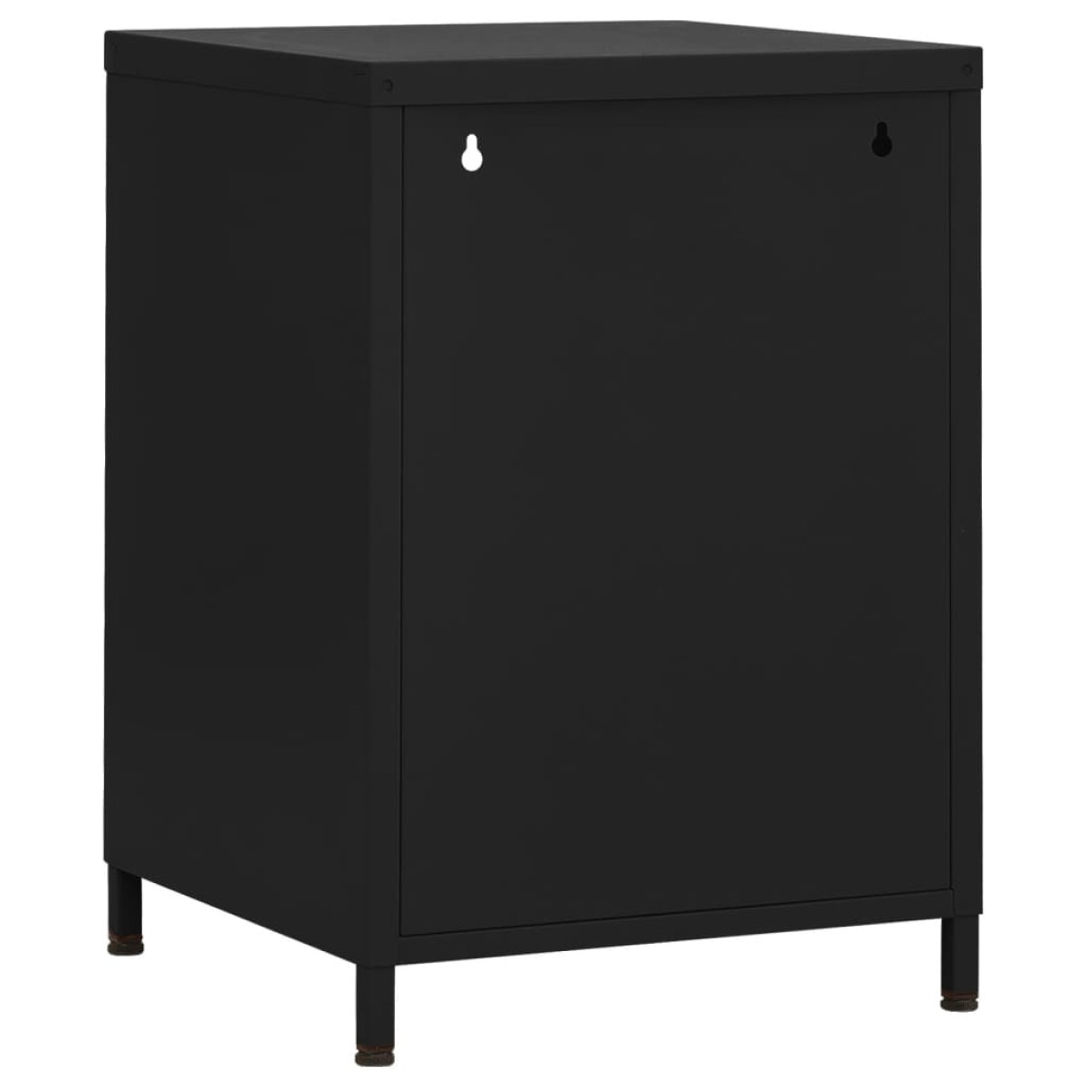 vidaXL Κομοδίνα 2 τεμ. Μαύρα 35 x 35 x 51 εκ. Ατσάλινα