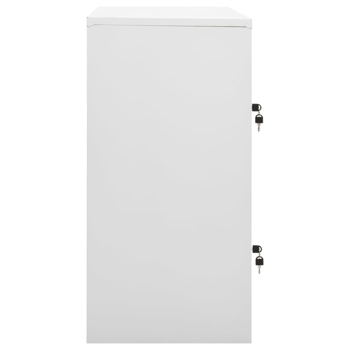 vidaXL Φοριαμοί 2 τεμ. Ανοιχτό Γκρι/Κόκκινο 90x45x92,5 εκ. Ατσάλινοι