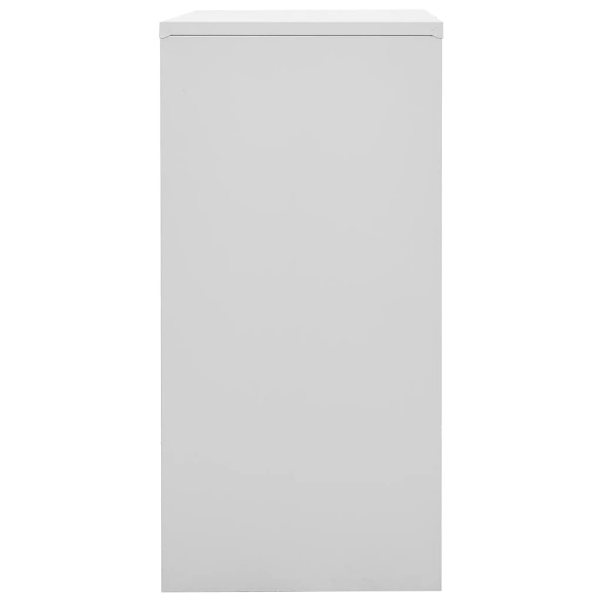 vidaXL Φοριαμοί 2 τεμ. Ανοιχτό Γκρι/Κόκκινο 90x45x92,5 εκ. Ατσάλινοι