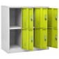vidaXL Φοριαμοί 2 τεμ. Ανοιχτό Γκρι/Πράσινο 90x45x92,5 εκ. Ατσάλινοι